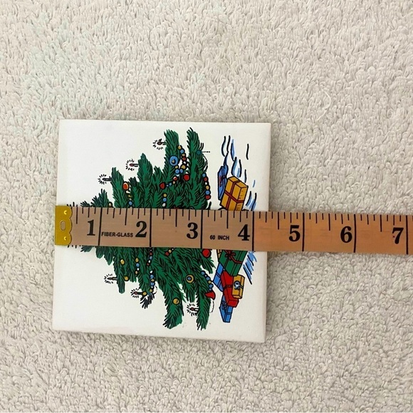 Currier & Ives Santa and Christmas Tree 4.5 x 4.5 Wall Art Tile Trivet Coasters - Picture 11 of 12